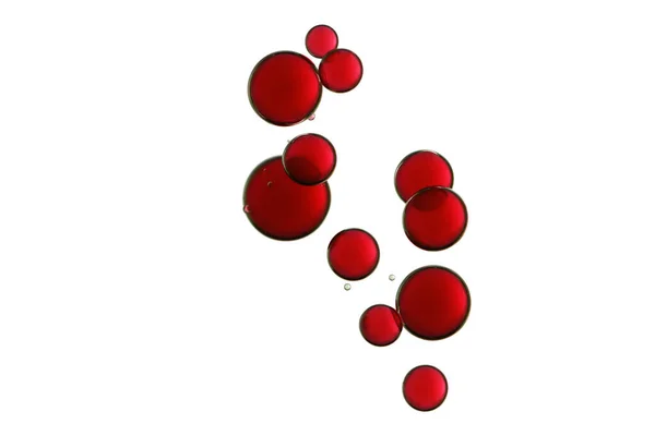 Червоні Бульбашки Ізольовані Білому Тлі — стокове фото