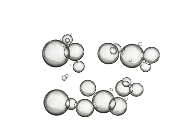 Bubliny Vody Izolované Přes Bělavé Pozadí — Stock fotografie