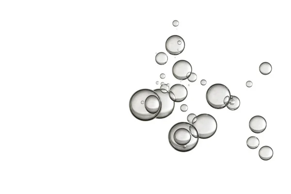 Cam gibi temiz su kabarcıkları. Fizz, izole edilmiş.