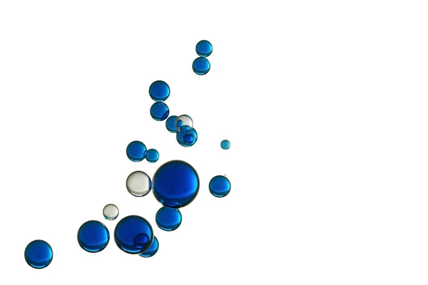 青い水の泡 隔離された フィズ — ストック写真