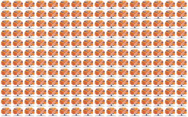 Renkli ve süslü ağaçlardan oluşan bir orman. Soyut şekiller ve pürüzsüz.