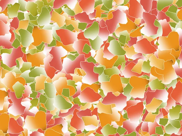 Autumn colored figures, frame, gradient