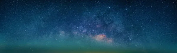 Paisagem Com Láctea Galáxia Céu Noturno Com Estrelas Sobre Montanha — Fotografia de Stock