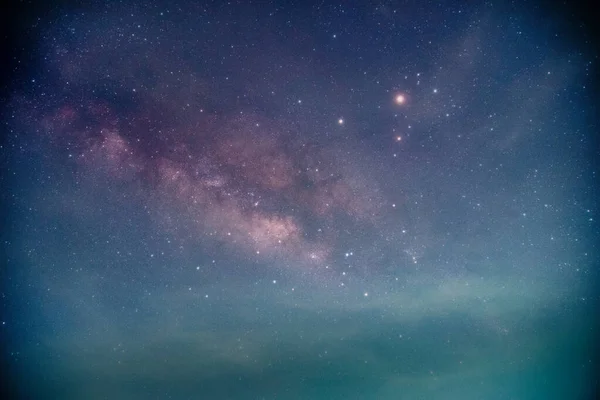 Paysage Avec Galaxie Voie Lactée Ciel Nocturne Avec Étoiles — Photo