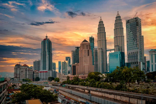 Stadtbild Von Kuala Lumpur Bei Sonnenaufgang Malaysia — Stockfoto