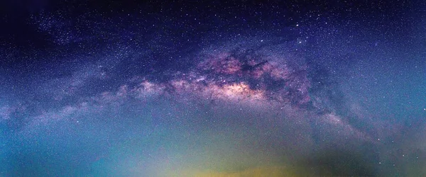 Paisagem Com Láctea Galáxia Céu Noturno Com Estrelas — Fotografia de Stock