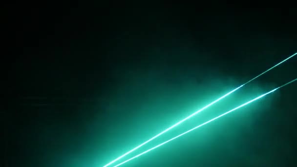 Pertunjukan Laser Terang Latar Belakang Hitam Langit Malam Penampilan Luar — Stok Video