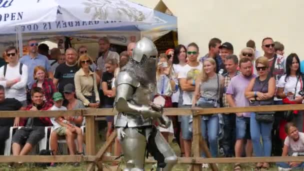 Trostyanets Ukraine August 2021 Historical Reconstruction Medieval Battle Knights Iron — Stock videók