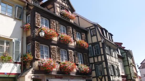 Colmar France August 2022 Extraordinary Beautiful Old Half Timbered Building — Vídeos de Stock