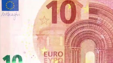 Hareket animasyonunu durdurun. Avrupa nakit makro görüntüsü. Özgeçmiş Bill, Fiat Money 'i imzala. Finansal kriz. Doku Bill. Finans İşletmeleri Yatırım Başarısı Konsepti.