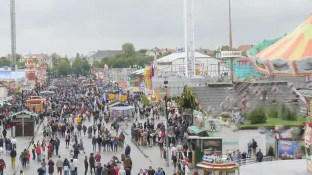 Munich Germany September 2022 First Day Oktoberfest Beer Festival Crowd — Stock Video