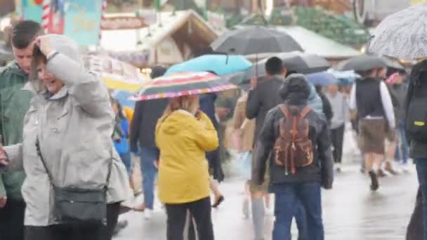 München Duitsland September 2022 Eerste Dag Van Het Oktoberfest Bierfestival — Stockvideo