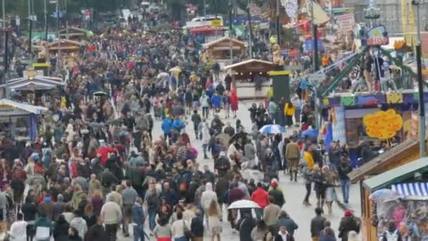 München September 2022 Der Erste Wiesn Biertag Menschenmenge Auf Der — Stockvideo