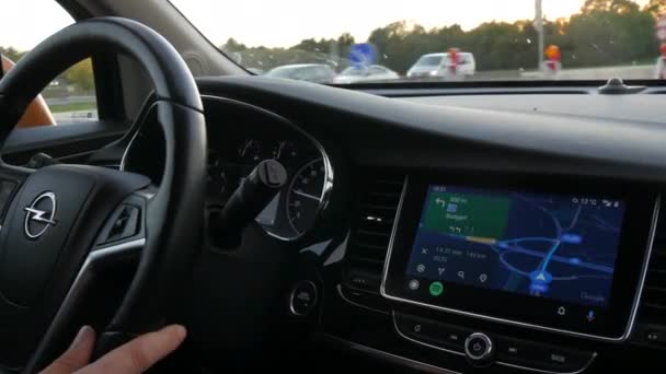 Kehl Almanya Ekim 2022 Dokunmatik Ekran Ekranlı Opel Mokka Nın — Stok video