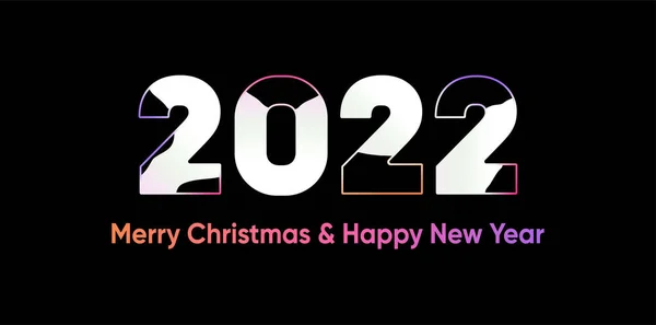 Feliz Ano Novo 2022 Design Texto Para Modelo Design Folheto — Vetor de Stock