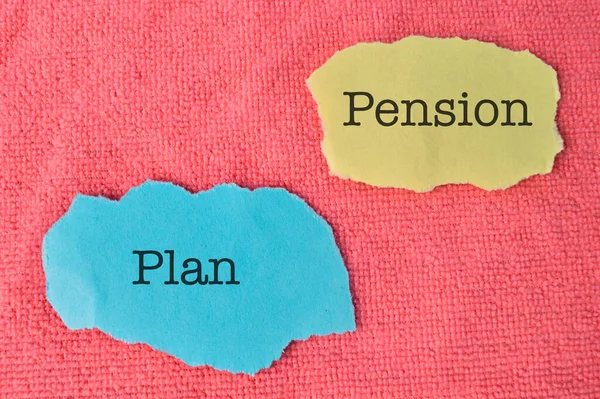 Разорванные Документы Написанные Текстом Pension Plan — стоковое фото