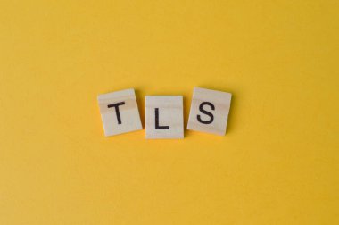 Metin içeren tahta harfler Taşıyıcı Katman Güvenliği anlamına geliyor