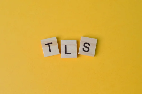 Wooden Letters Text Tls Stands Transport Layer Security — Stock Photo, Image