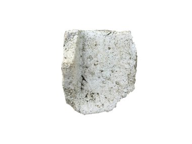 Beyaz bir arkaplanda izole edilmiş köpük kutusu parçası