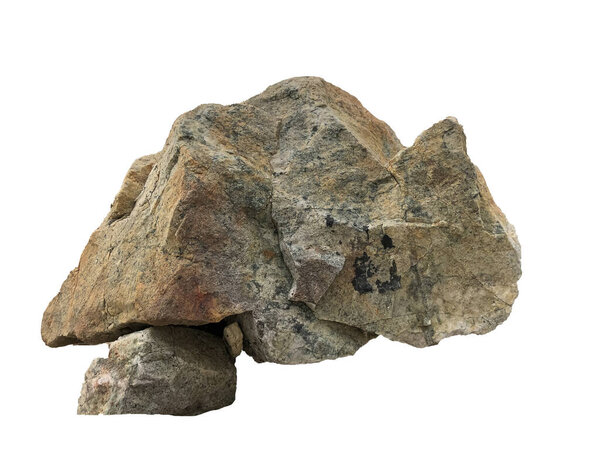 Вид на камень, изолированный на белом фоне