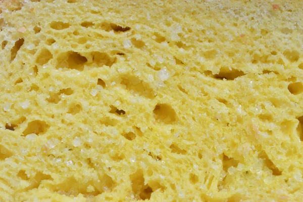 Zavřít Pohled Pozadí Texturu Máslového Chleba — Stock fotografie
