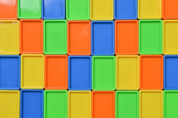 Colorful Plastic Toy Building Blocks Game Development — стоковое фото