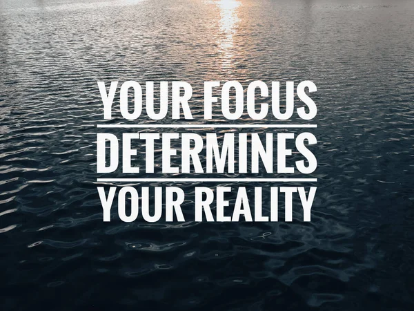 Motivational Inspirational Quote Phrase Your Focus Determines Your Reality — стоковое фото