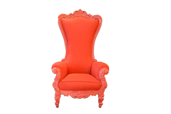King Throne Chair Isolated White Background — Stok fotoğraf
