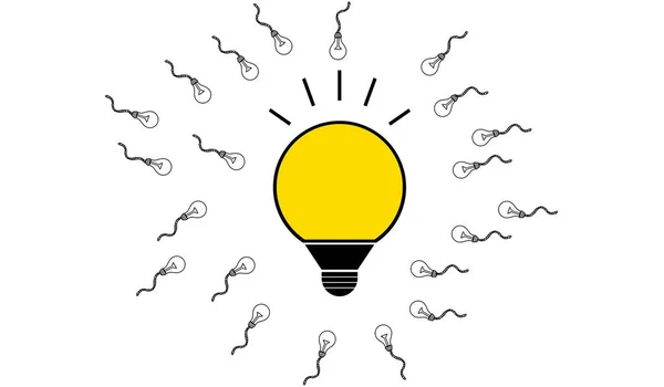 Kreative Idee Innovation Brainstorming Und Die Geburt Des Ideenkonzepts — Stockfoto