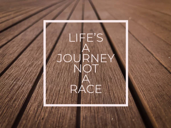 Cita Motivacional Inspiradora Con Frase Life Journey Race — Foto de Stock