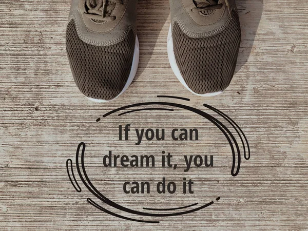 Motivations Und Inspirierendes Zitat Mit Dem Satz Wenn Sie Träumen — Stockfoto