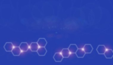 Altıgen desenli mavi arkaplan. Teknoloji altıgen şablon arkaplanı