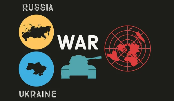 Eine Illustration Des Militärischen Konflikts Zwischen Russland Und Der Ukraine — Stockfoto