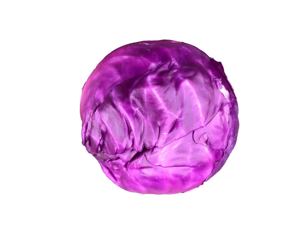 紫色卷心菜 白色背景分离 — 图库照片