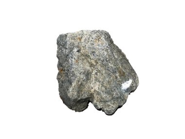 Beyaz arkaplanda izole edilmiş kaya taşı görüntüsü