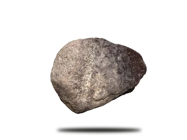 Вид Камінь Ізольований Білому Тлі — стокове фото
