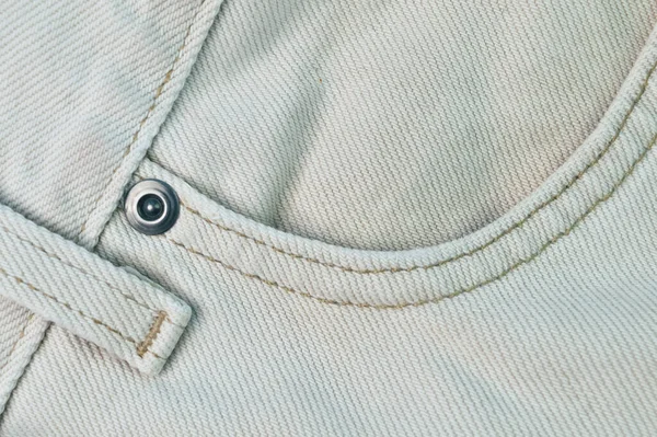 Vista Vicino Jeans Tasca Texture Sfondo — Foto Stock
