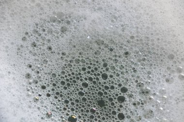 Sıvı sabun köpük dokusu arkaplanının görünümünü kapat