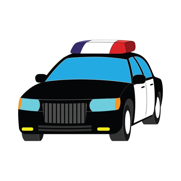 Polizeiauto Streifenwagen Polizeitransporte — Stockvektor