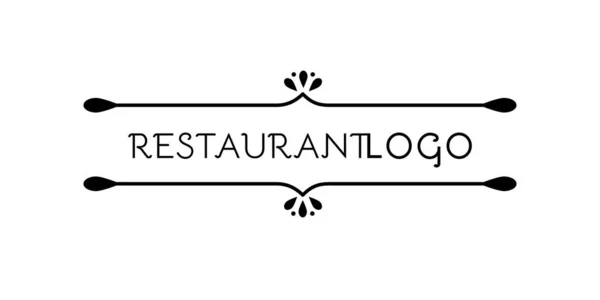 Restaurant Logo Blühendes Symbol Originelle Trennwände Abstraktes Element Für Vorlage — Stockvektor