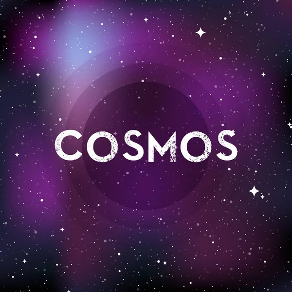 Pozadí Hvězdného Vesmíru Text Kosmos Koncept Galaxie Vesmíru Kosmu Mlhoviny — Stockový vektor