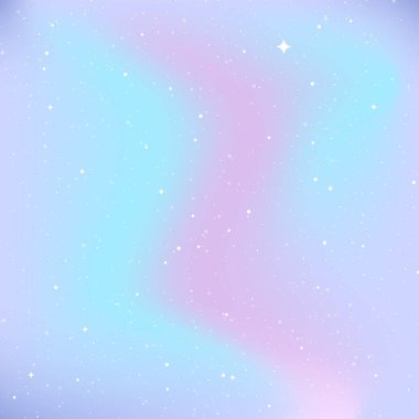 Yıldız evreni arka planı. Pastel renk. Galaksi, uzay, evren, uzay tozu kavramı. Vektör illüstrasyonu
