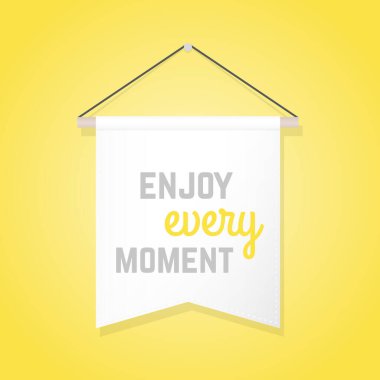 Pennant illüstrasyonunda motivasyon alıntısı: 