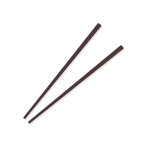 Chopsticks Ícone Escuro Icone Minimalista Ferramenta Alimentar Ilustração Vetorial Design — Vetor de Stock