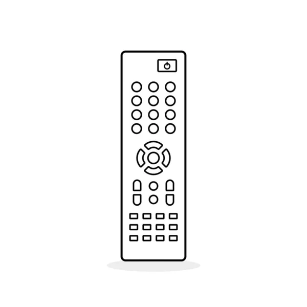 Remote Control Flat Icon Black Thin Line Remote Controller Vector — Stock Vector