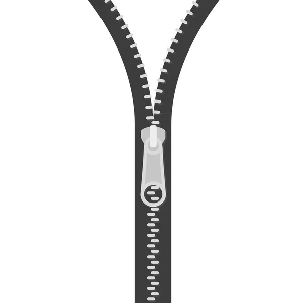 Icon Zipper Zippered Lock Unlock Closed Open Zipper Fastener Border — Wektor stockowy