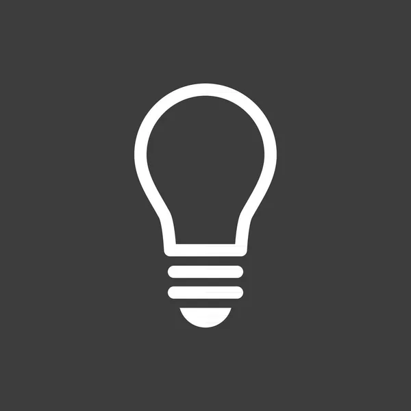 Light Bulb Icon Vector Illustration Flat Design — Stock Vector