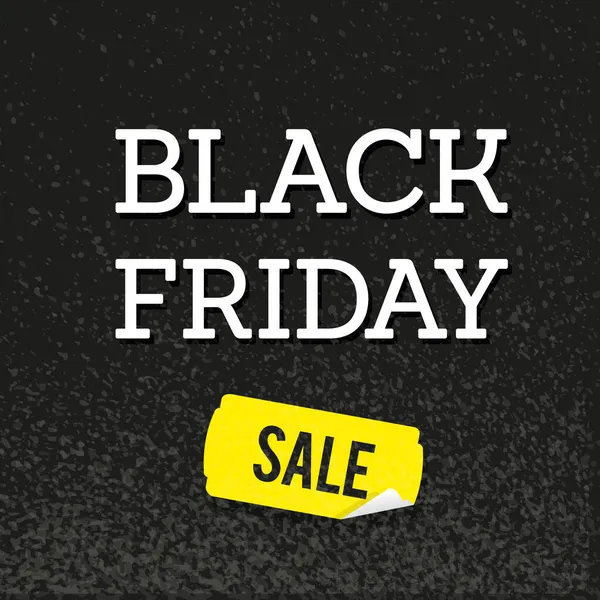 Black Friday Sale Etiqueta Amarilla Puntos Ilustración Vectorial Diseño Plano — Vector de stock