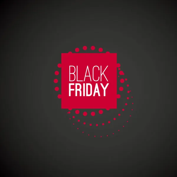 Black Friday Sale Puntos Cuadrados Rojos Banner Promoción Ilustración Vectorial — Vector de stock