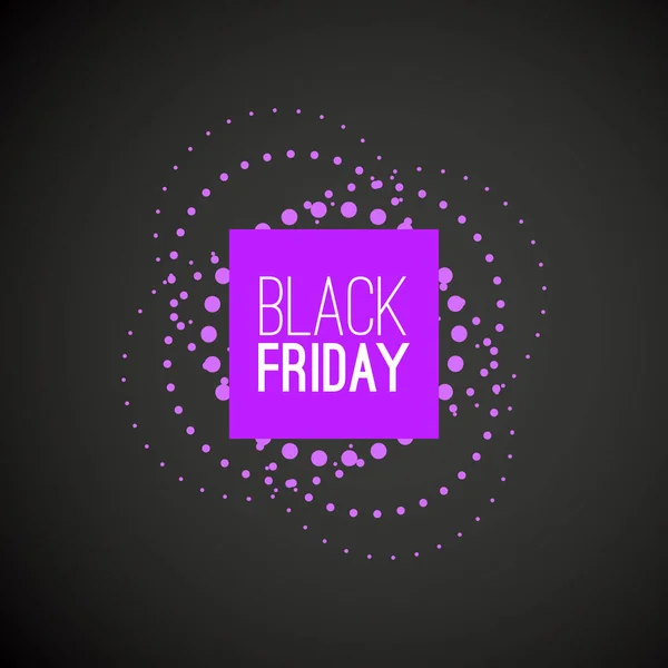 Black Friday Sale Lunares Púrpura Banner Promoción Ilustración Vectorial Diseño — Vector de stock